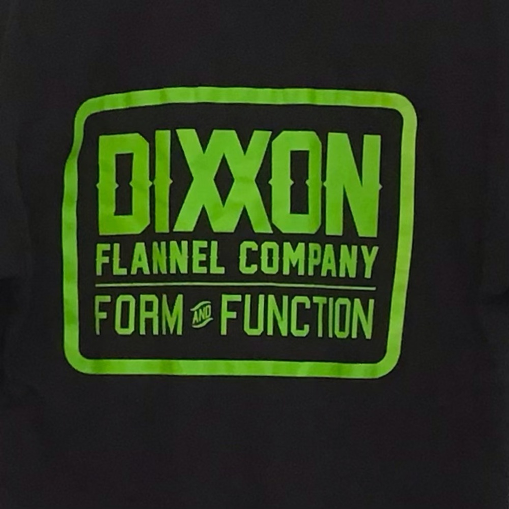 Dixxon Flannel Company L Men’s T Shirt Logo Black Green Tee - Picture 5 of 8